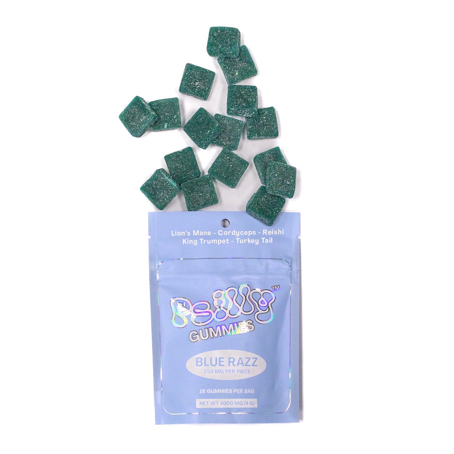 Blue Razz Mushroom Gummies (250mg each)