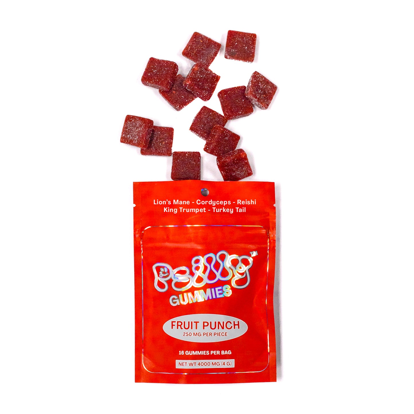 Fruit Punch Mushroom Gummies (250mg each)