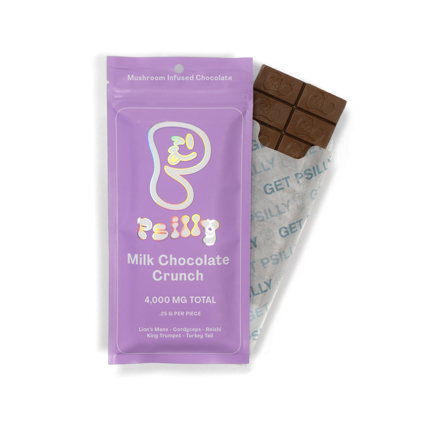 Milk Chocolate Crunch Mushroom Bar (4000mg)