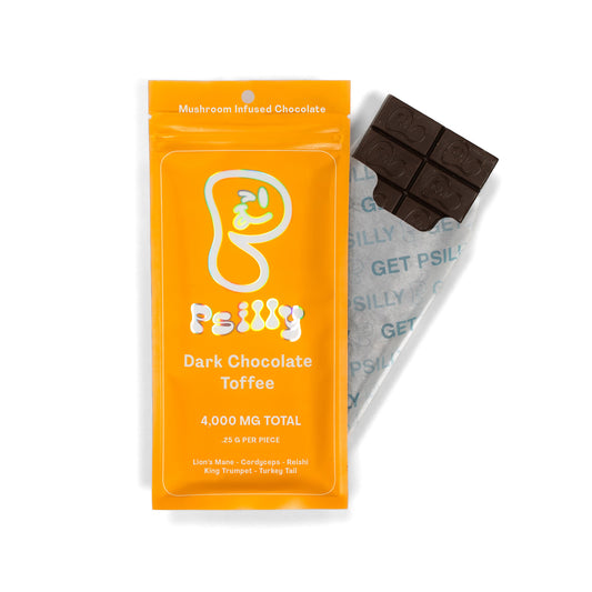 Dark Chocolate Toffee Mushroom Bar (4000mg)